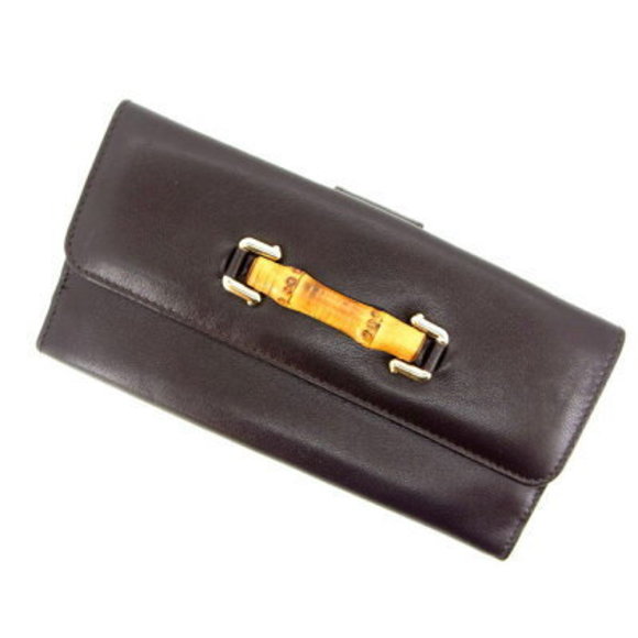 Gucci Bamboo Brown Long Wallet - Picture 1 of 6